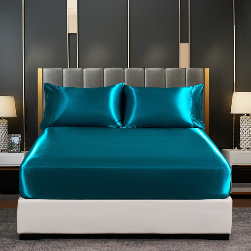 Roupa de Cama em Seda c/ Elástico Anti-Deslize (Luxo e Conforto)