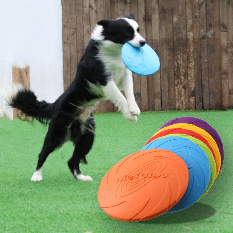 Pet Dog Flying Disk Toy Silicone Material Environmentally Friendly Anti-Chew Dog Puppy Interactive Training Pet Supplies - Nossa Casa Completa