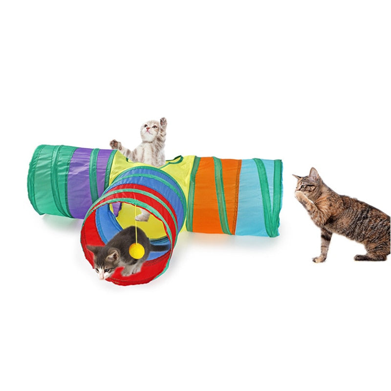 Super Túnel do Gato Dobrável - Diversão Interativa Para Seu Gato - Nossa Casa Completa